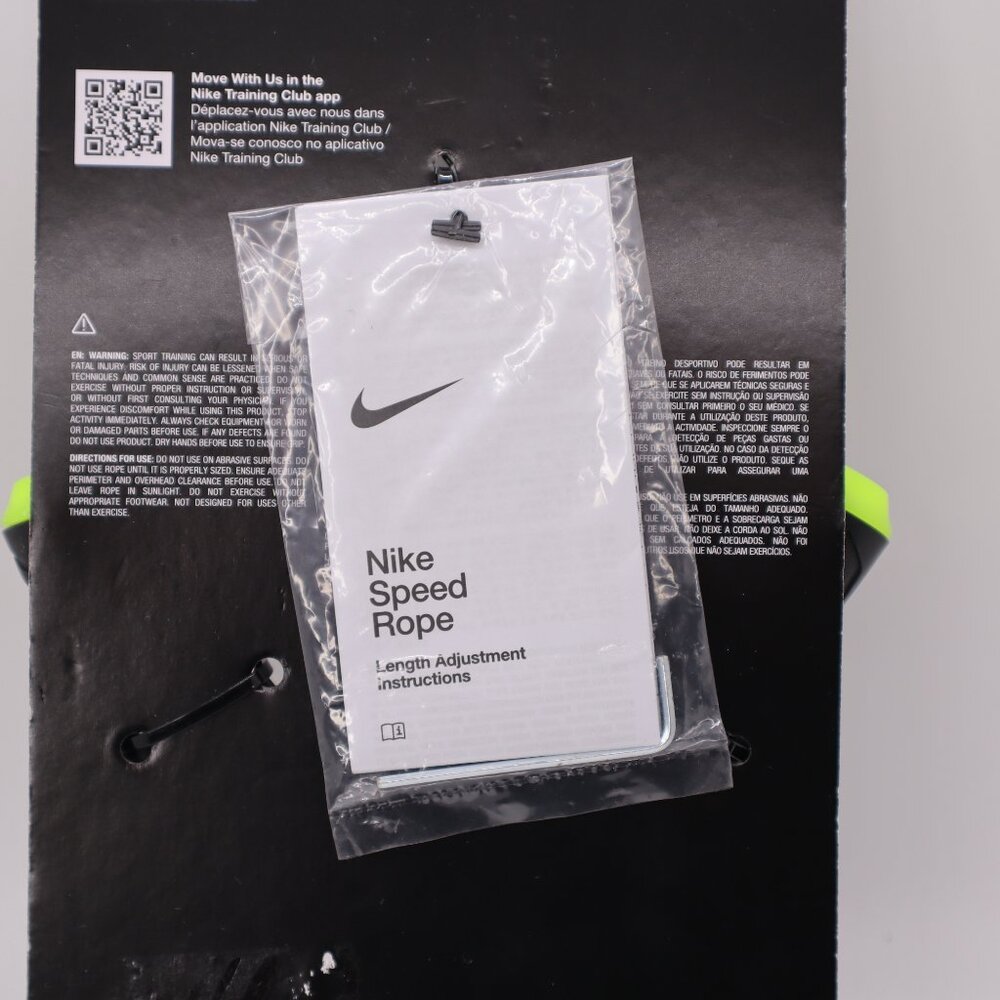 Nike Speed Rope Jump Rope Adjustable Black/green 9' Rope Length New - Picture 9 of 9